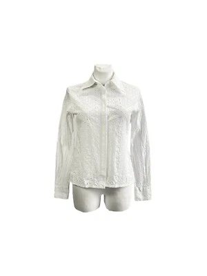 Just Cavalli Women's Blouse Long Sleeve Transpared Shirt White Size 40 - Image 1 of 4