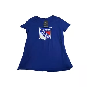 Fanatics New York Rangers Short Sleeve T-Shirt Size L Womens Blue Performance - Picture 1 of 7