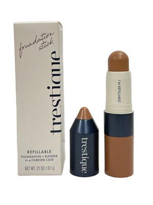 Trestique Foundation Stick Refillable Foundation+Blender(0.21oz/6.1g)New See Pi - Image 1 of 2