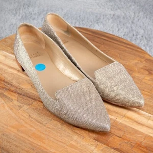 Stuart Weitzman Women's Size 7 Rialto Shimmer Flats Pointed Shoes - Picture 1 of 8