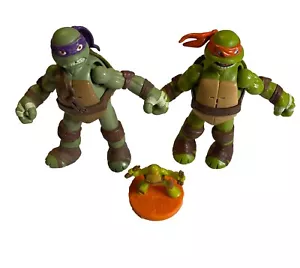 2012 Teenage Mutant Ninja Turtles 6” Action Figures, Donatello & Michelangelo - Picture 1 of 6