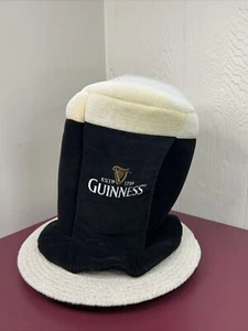 Cappello Guinness Party Nero Bianco Festivo Top Hat Perfetto per San Patrizio - Foto 1 di 6