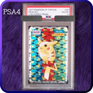 PSA 4 Pikachu Topsun Pokemon Card No.025 #25 Prism Holo Rare Nintendo 1997 - Picture 1 of 2