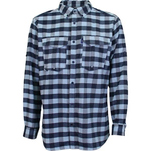 AFTCO Men's Buffalo Bill Tech Fleece LS BF Shirt Fishing Midnight S & M NWT (427 - Picture 1 of 3