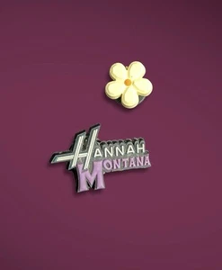 2006 Hannah Montana Jibbitz Shoe Charms For Crocs Logo Flower EUC - Picture 1 of 2