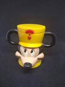 Disney On Ice Minnie Mouse Mug Flip Top Hat Lid Mickey Vintage - Picture 1 of 5