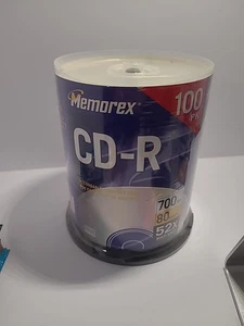 *Brand NEW* Memorex CD-R 100 Pack 52X 700MB 80Min Digital Media Factory Sealed - Picture 1 of 7