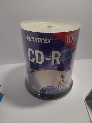 *Brand NEW* Memorex CD-R 100 Pack 52X 700MB 80Min Digital Media Factory Sealed - Image 1 of 4