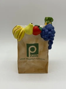 Vintage Publix Ceramic Brown Grocery Shopping Bag - Picture 1 of 7