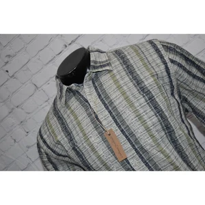 Camisa de Vestir Carbono 2 Cobalto Abotonada Para Hombre Talla Mediana Texturizada Azul Algodón NUEVA - Imagen 1 de 8