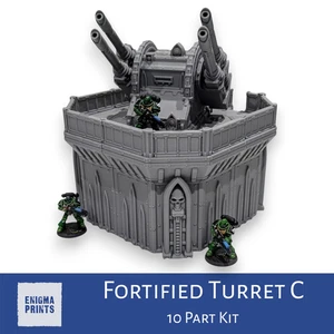 Fortified Turret C | Defence Turret | Gothic Terrain Scenery for TT Wargaming - Picture 1 of 9