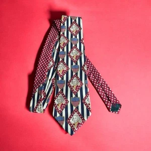 Tommy Hilfiger George Washington 100% Silk Necktie Patriotic 57”x4” VTG - Picture 1 of 7