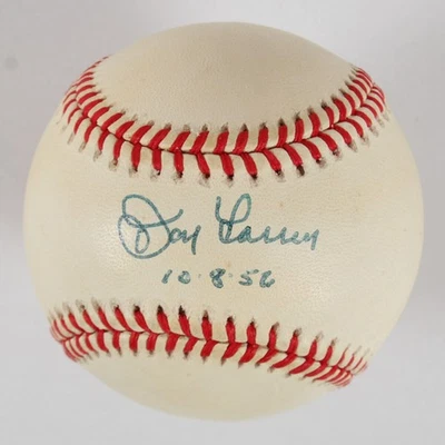 Don Larsen Signed Baseball Yankees Inscribed "10-8-66" - COA JSA - Image 1 of 4