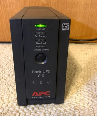 APC Back-UPS CS 500 120V 15A BK500BLK 6 Outlets - Image 1 of 4