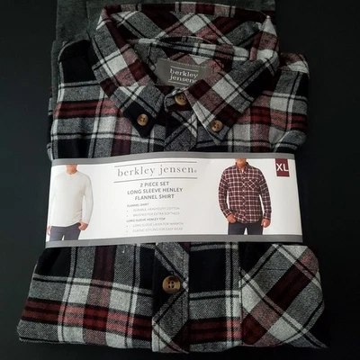 Berkley Jensen Conjunto de 2 Piezas Camisa Henley y Franela Manga Larga Nueva Talla XL Foto 1 de 4