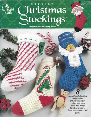 8 meias de Natal crochê PADRÃO INSTRUÇÕES livreto - Imagem 1 de 2