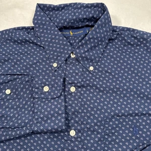 Camisa Ralph Lauren Hombres L Calce Clásico Botones Elastizada Estampado Floral Vestido Poni - Imagen 1 de 6