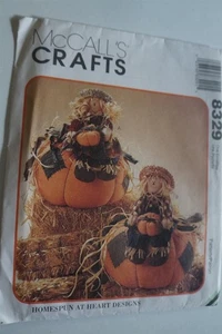 McCalls 8329 Homespun Harvest Pumpkins Scarecrows Sewing Pattern - Picture 1 of 2