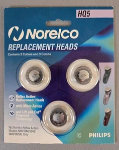 Norelco HQ5 Reflex Action Replacement Heads 3 Cutters and 3 Combs - Picture 1 of 5