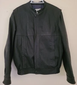 Vintage SADDLERY Leather Jacket Biker Bomber Size 95 Medium - Picture 1 of 11