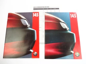 Alfa Romeo 145 Fichas Técnicas 2x Folleto 1994/95 - Imagen 1 de 2