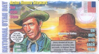Coverscape Computer Designed “Utah Day 2024 Jimmy Stewart Event Cover - Image 1 of 2