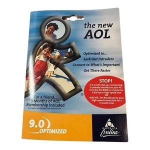 AOL 9.0 Optimized Software New Sealed CD-Rom Vintage - Picture 1 of 2