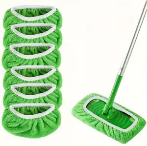 2pcs Mop Replacement Pads, Elastic Band Flat Floor Mop Cloth, Washable Durable - Picture 1 of 6