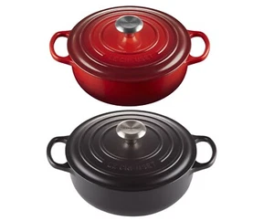 LE CREUSET SIGNATURE Salteadora 24cm | Hierro Fundido Inducción 3,4L Negro y Rojo - Imagen 1 de 3