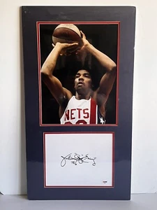 Julius Erving ABA Nets Photograph and Certified Autograph Matted for framing. - Picture 1 of 6