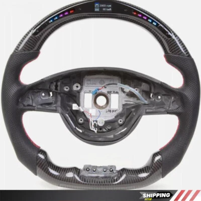 Carbon Fiber Flat LED Steering Whee For Mercedes-Benz AMG W205 S63 C63 SL 2016+ - Изображение 1 из 4