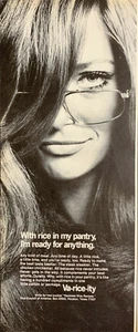 Vintage 1969 Va-Rice-Ity Sexy Woman Peering Over Glasses Print Advertisement  - Bild 1 von 1