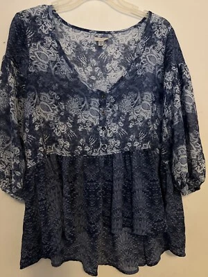 Blusa Top Ecoté Flowy Estampado Floral Mujer Talla Pequeña Ligera Foto 1 de 4