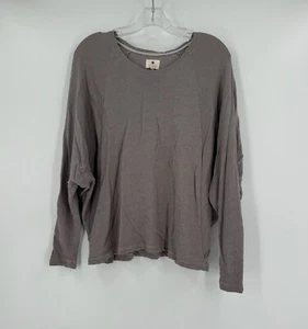 Sundry Womens Mink Taupe Light Terry Dolman Sleeve Pullover Sweatshirt Sz 1 NWT - Picture 1 of 5