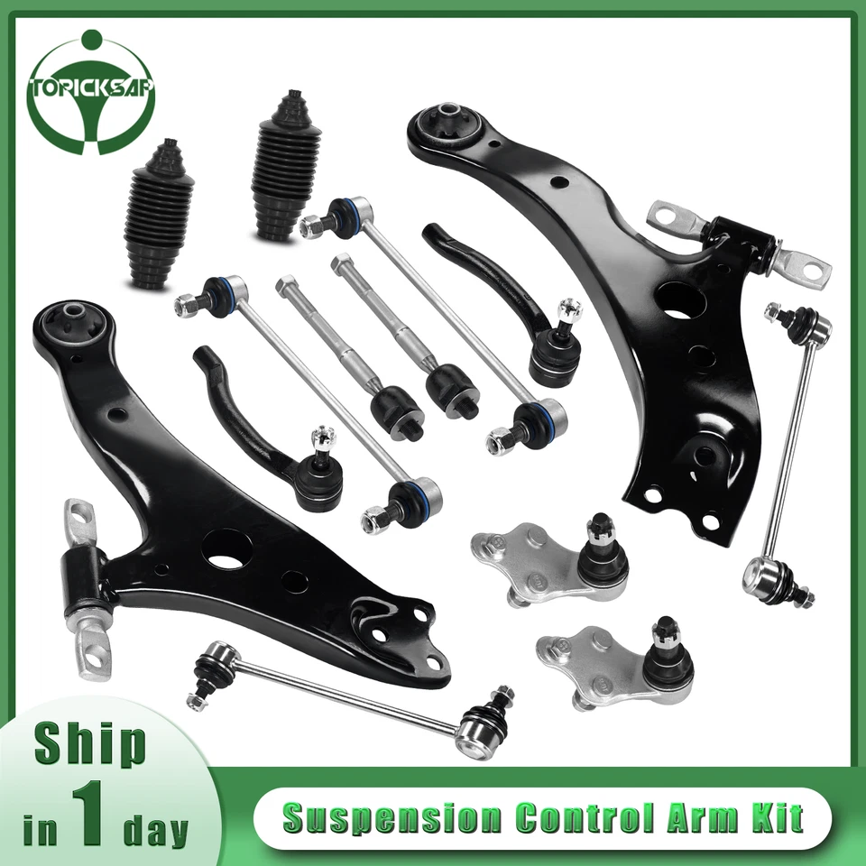 14 peças para Toyota Camry 2012-2017 braço de controle inferior dianteiro haste de amarração barra oscilante link - Imagem 1 de 3