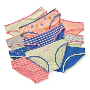 NWT therabouts Girls 10 Pack Multi Color bikini Panties Underwear Size plus 20.5 - Picture 1 of 1
