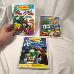 LOT of 3 Veggie Tales: DVD NEW SEALED Christian Kids Show Children's Religious - Picture 1 of 9
