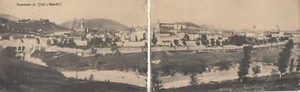 24-70E) CARTOLINA DOPPIA PANORAMA DI CAGLI MARCHE PESARO - Picture 1 of 2