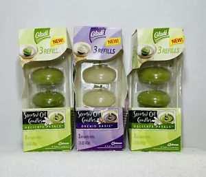 Glade Scented Oil Candles Refills 2-Delicate Petals, 1-Orchid Oasis NEW SEALED - Picture 1 of 5