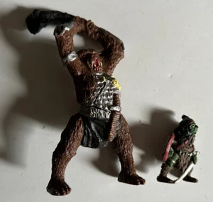 VINTAGE ADVANCED DUNGEONS & DRAGONS BUGBEAR AND GOBLIN PVC FIGURE LJN COMPLETE - Picture 1 of 2