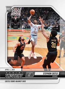 2024-25 Panini Instant NBA #497 Stephon Castle San Antonio Spurs RC - Zdjęcie 1 z 2