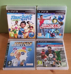 4x PS3 Spiele PAL / RACKET SPORTS fifa 13 SPORTS CHAMPIONS & Brain Challenge - Bild 1 von 4