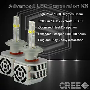 Viga 360 Grados - Nueva Generación CREE LED 6400LM Kit de Viga Alta 6k 6000k - H7 (Y) - Imagen 1 de 6