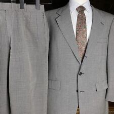 Vtg Harold Powell 40R 32 x 28 USA MADE 2Pc Wool Houndstooth 3 Roll 2 Suit