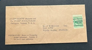 c1930s LAWRENCE KANSAS PRECANCEL VT STAMP DEALER AD WRAPPER ! TO FLORIDA L@@K ! - Picture 1 of 2