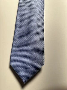 Corbata de cuello Calvin Klein mezcla de seda azul patrón geométrico precio de venta sugerido por el fabricante 69,50 USD nueva con etiquetas - Imagen 1 de 3