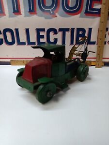 Antique 1920s/30s German? Tin Litho Wind Up Toy Wrecker With Mechanism AndDriver