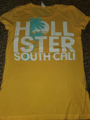 Camisa Hollister para mujer y2k talla mediana amarilla Foto 1 de 3