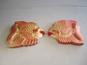 Vintage 1954 Miller Studios große Fisch Kreidegeschirr Wandtafeln MCM - Bild 1 von 7