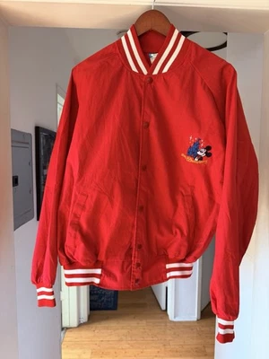 Chaqueta cortavientos roja vintage de Mickey Mouse de Walt Disney World talla XL Foto 1 de 3